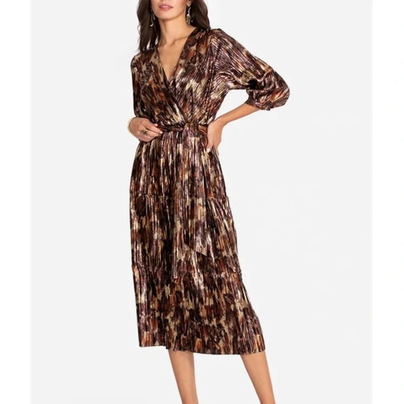 Johnny Was Tina Wrap Midi Dress - Picture 1 of 8